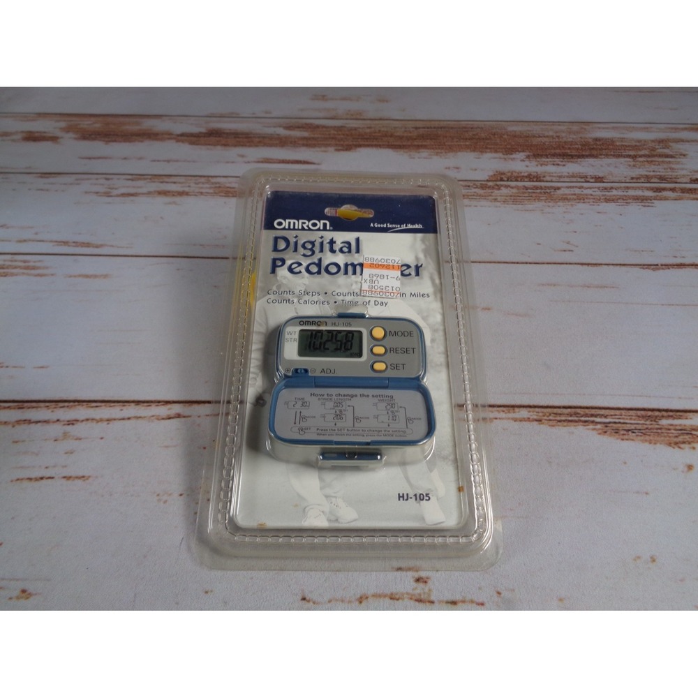Omron Digital Pocket Pedometer HJ-105 Fitness Step Counter New Sealed